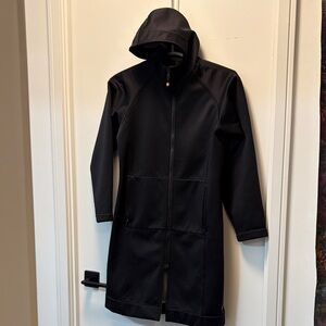 Lululemon Athletica Black Long Hooded Coat